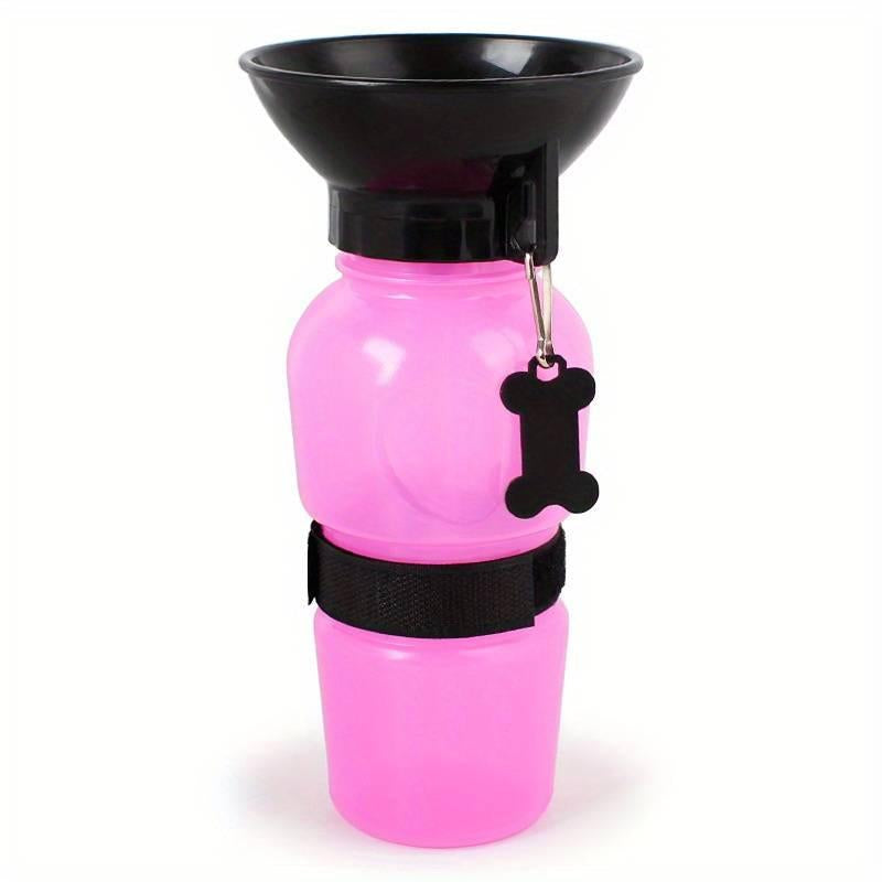 Portable Leak-Proof Dog Water Bowl - 500ml Foldable Travel Water Bottle & Feeder Dispenser for Pets