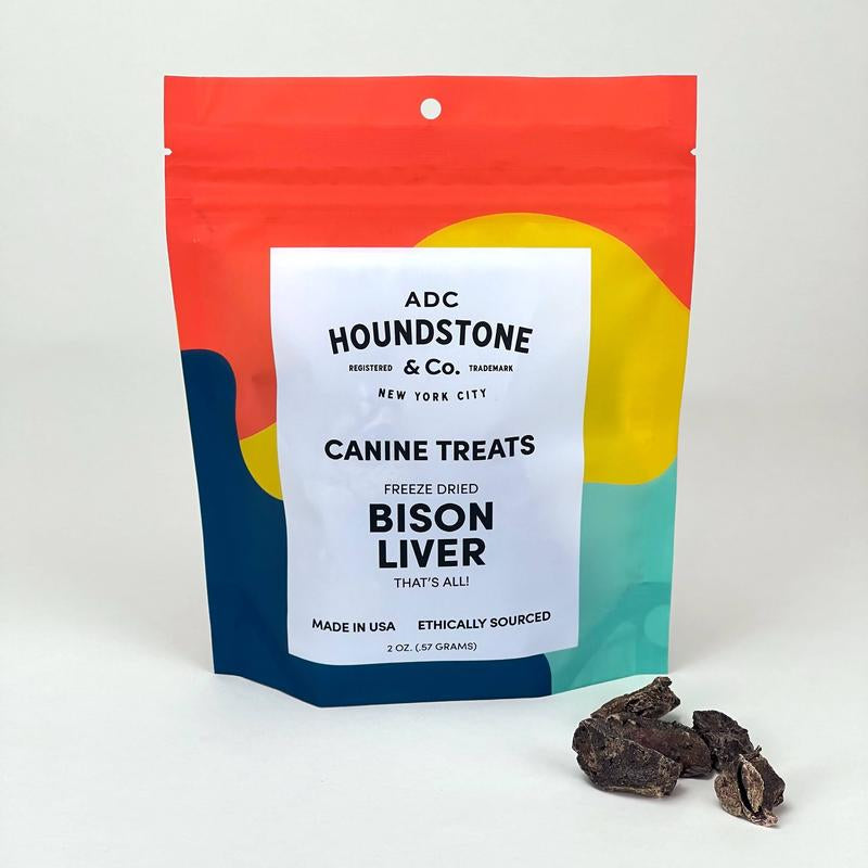 Premium All-Natural BISON LIVER Freeze-Dried Dog Treats - 2 Oz Bag, Ethically Sourced & Made in the USA