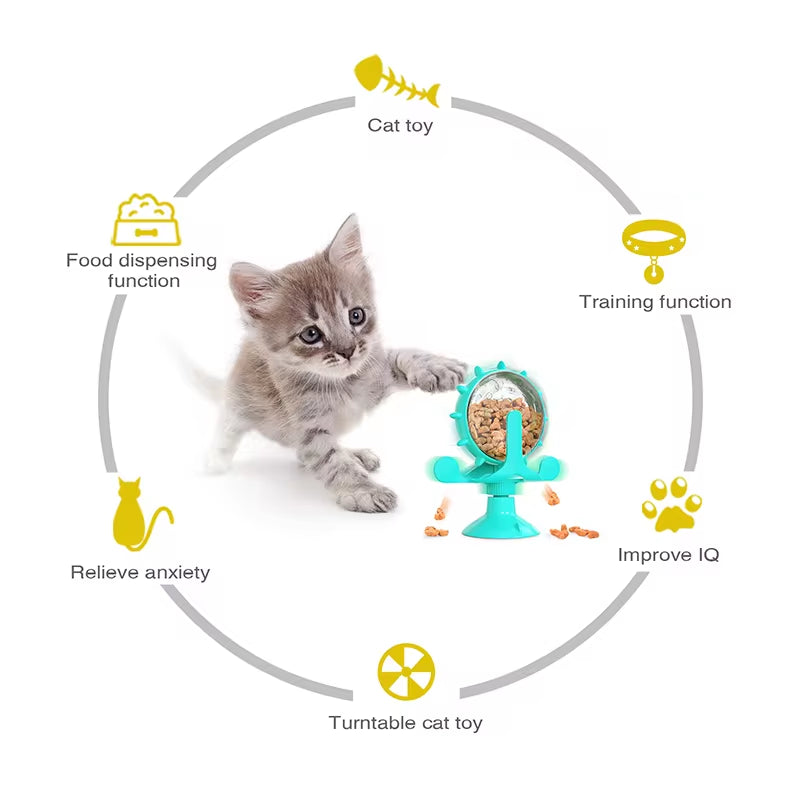 Interactive Treat Dispensing Toy for Cats and Small Dogs