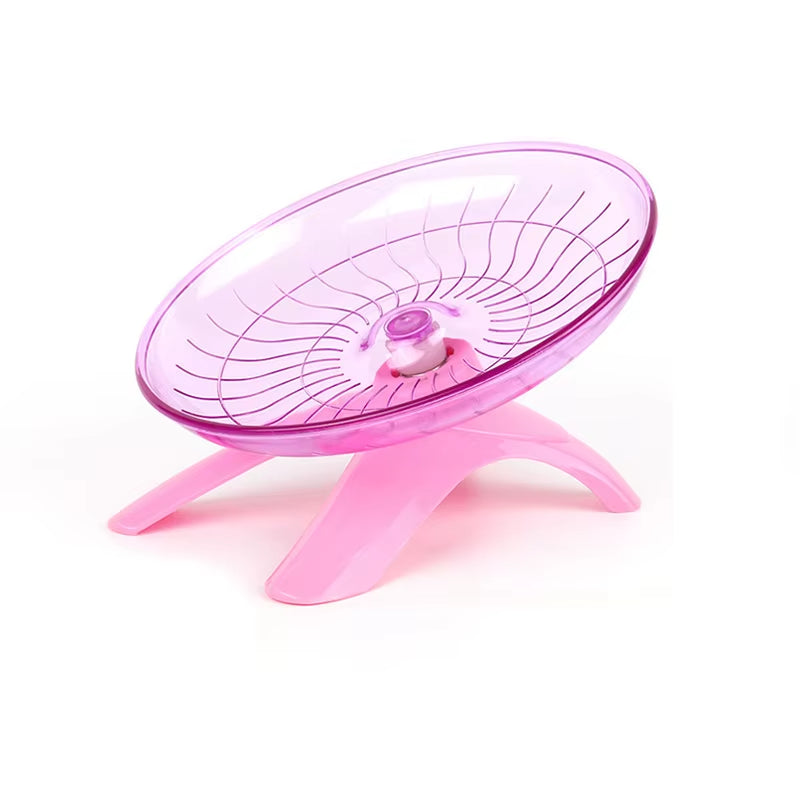 Silent Pet Hamster Running Wheel - Steel Axle Flying Saucer Disc for Small Animal Cage Accessories