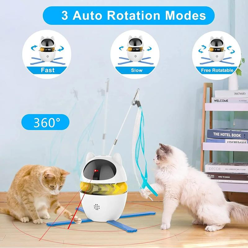 4-in-1 Interactive Cat Toy Set - Feather, Laser & Ball Toys for Endless Fun!