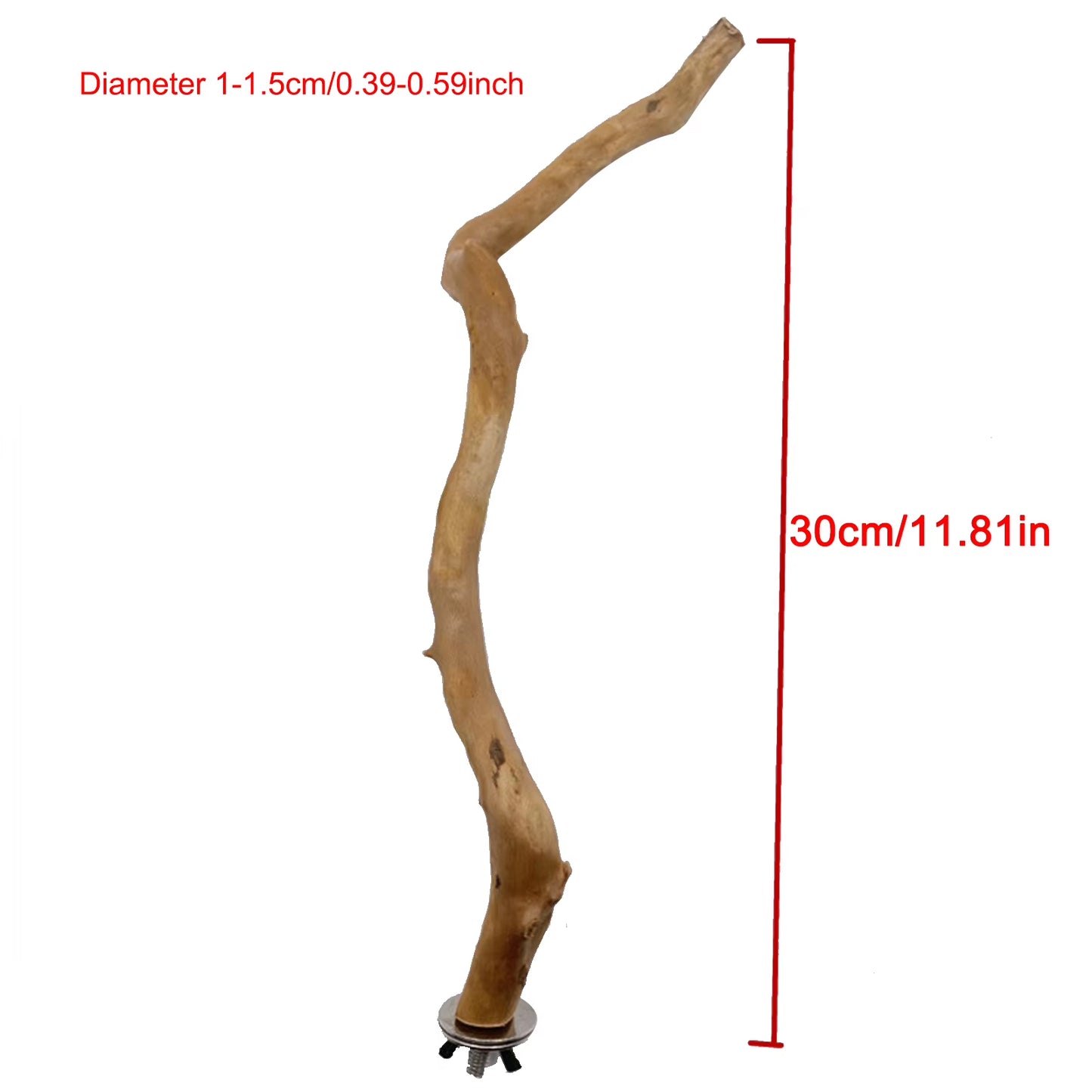 Wooden Standing Stick Perch for Parrots and Birds - Ideal Toy for Cockatiels, Parakeets, and Cage Accessories for Claw Grinding