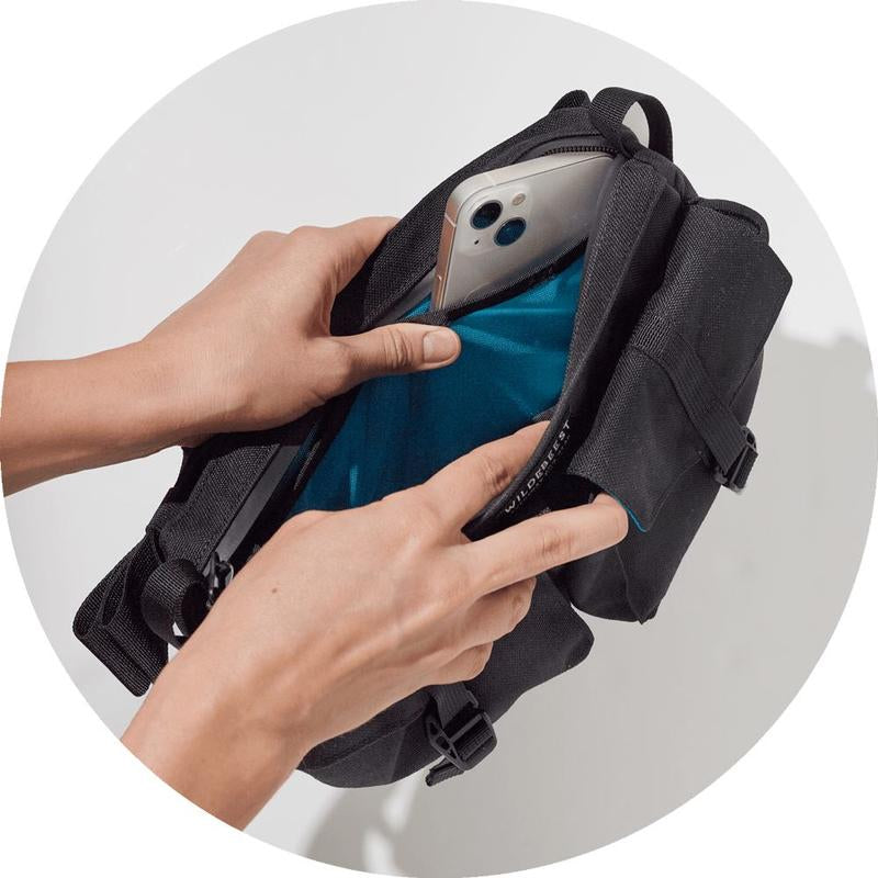 Wildebeest Farallon Field Day Bag - Waterproof, Magnetic Treat Pockets & Built-In Poop Bag Dispenser with Waist Strap