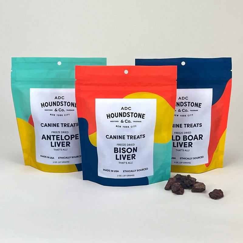 Premium All-Natural BISON LIVER Freeze-Dried Dog Treats - 2 Oz Bag, Ethically Sourced & Made in the USA