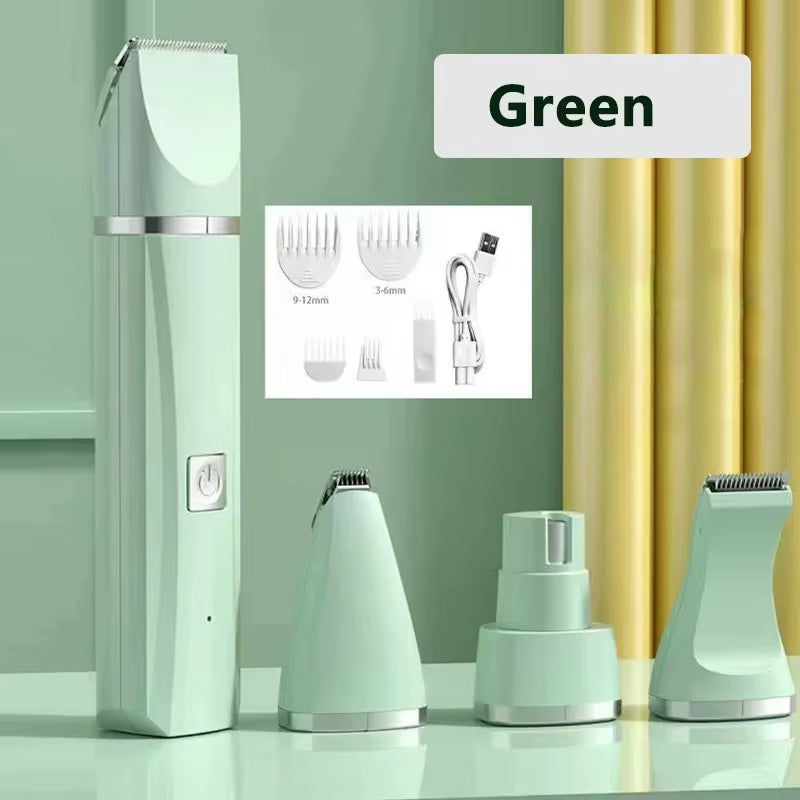 4-In-1 Multi-Functional Electric Dog Clippers Professional Dog Hair Trimmer Cat Nail Grinder Electric Shaver Pet Grooming Tools