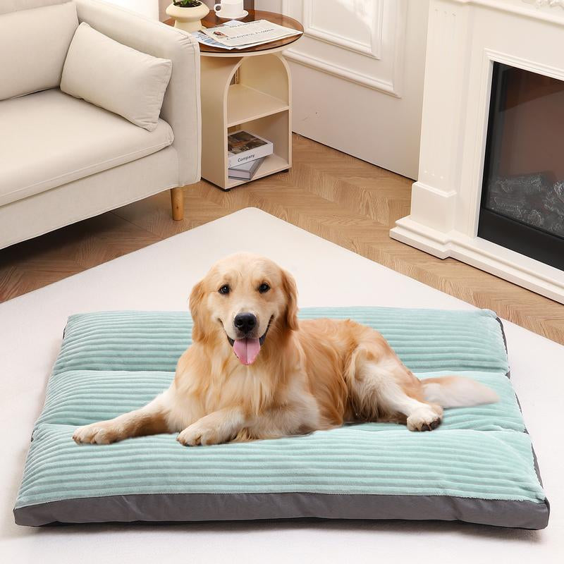 Luxurious Large/XL Dog Bed - Washable Flannel Cover, Super Soft & Comfy Anti-Slip Sleeping Mat for Ultimate Pet Comfort