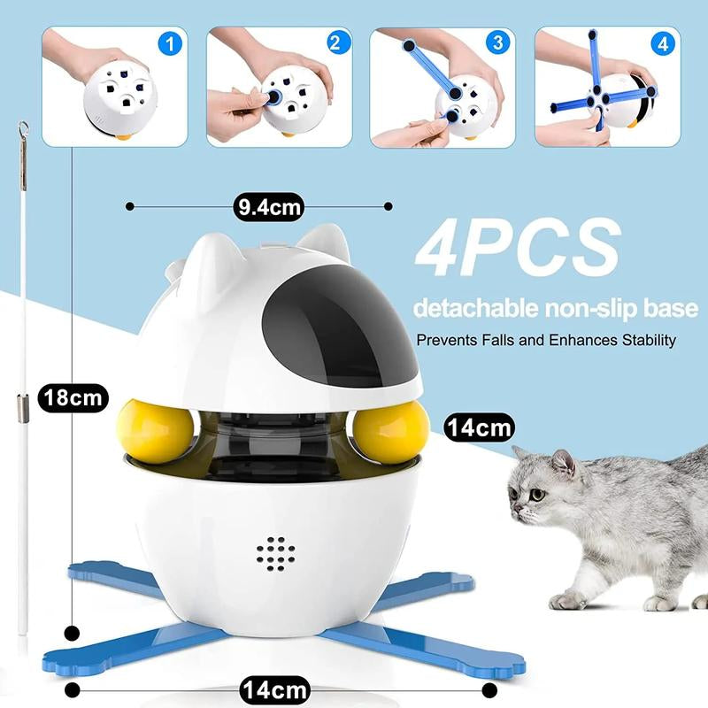 4-in-1 Interactive Cat Toy Set - Feather, Laser & Ball Toys for Endless Fun!