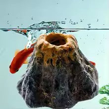 Aquarium Volcano Landscape Simulation Rockery Aerator with Bubble Stone Oxygenation System