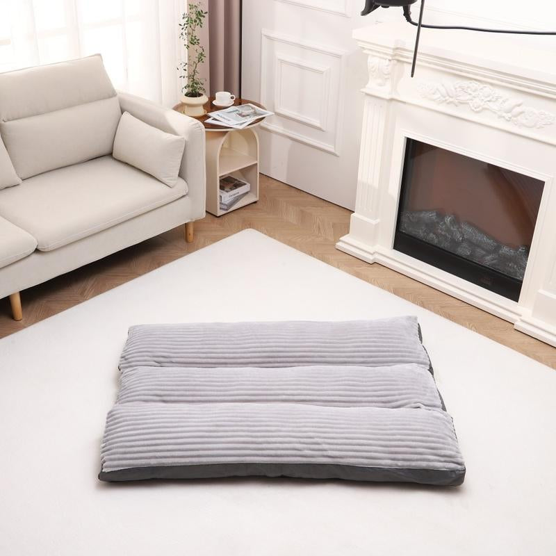 Luxurious Large/XL Dog Bed - Washable Flannel Cover, Super Soft & Comfy Anti-Slip Sleeping Mat for Ultimate Pet Comfort