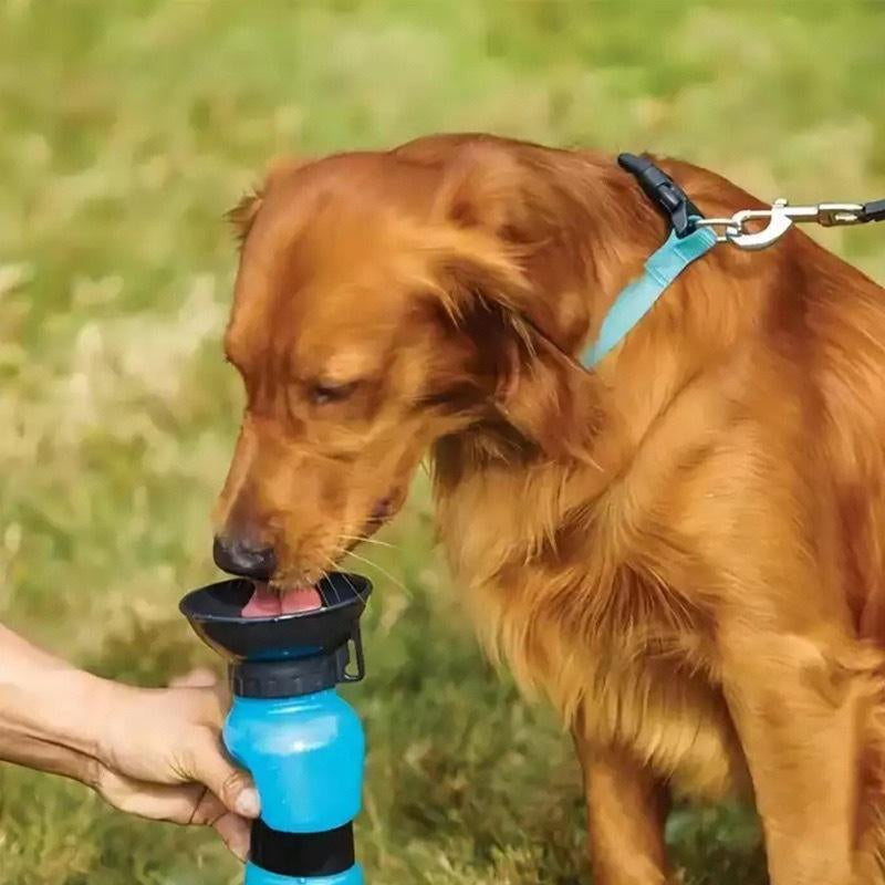 Portable Leak-Proof Dog Water Bowl - 500ml Foldable Travel Water Bottle & Feeder Dispenser for Pets