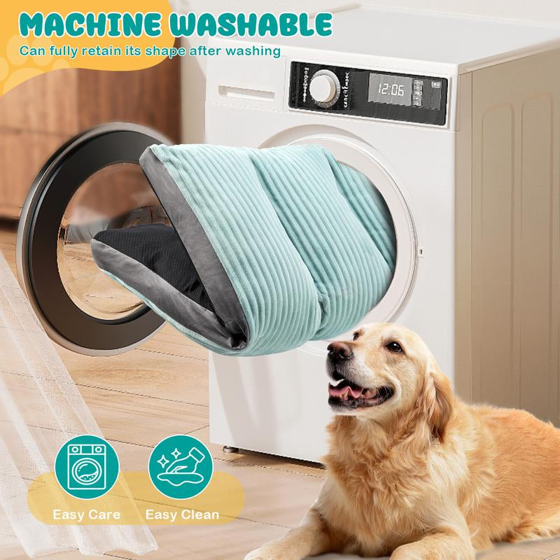 Luxurious Large/XL Dog Bed - Washable Flannel Cover, Super Soft & Comfy Anti-Slip Sleeping Mat for Ultimate Pet Comfort