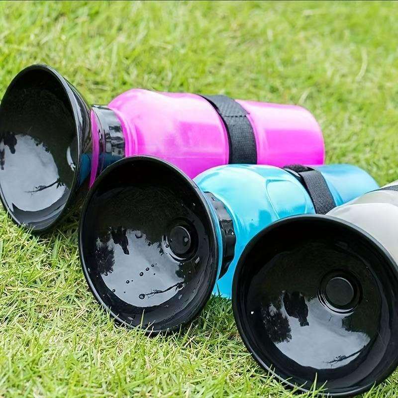 Portable Leak-Proof Dog Water Bowl - 500ml Foldable Travel Water Bottle & Feeder Dispenser for Pets