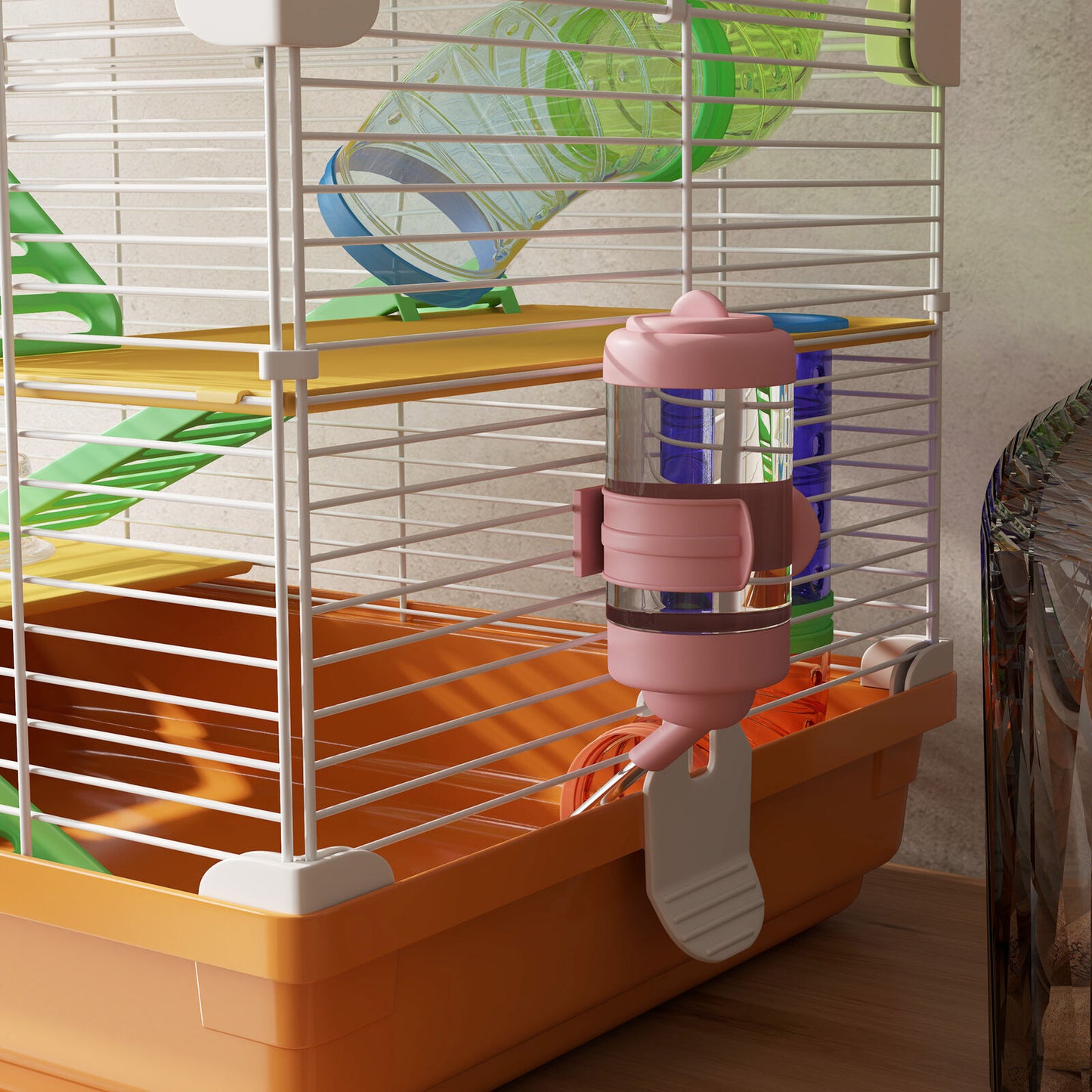 5 Tier Hamster Cage Carrier Habitat W/ Exercise Wheels by Pawhut