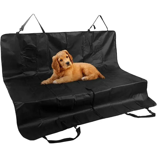 Durable Waterproof Rear Seat Cover for Dogs - Hammock Style Travel Pad Protector for Cars, Trucks, and SUVs