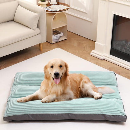 Luxurious Large/XL Dog Bed - Washable Flannel Cover, Super Soft & Comfy Anti-Slip Sleeping Mat for Ultimate Pet Comfort