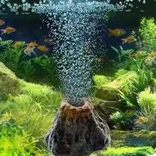 Aquarium Volcano Landscape Simulation Rockery Aerator with Bubble Stone Oxygenation System